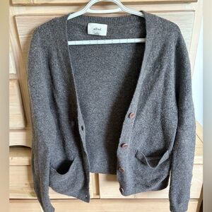Wilfred Grey/brown cosy cardigan